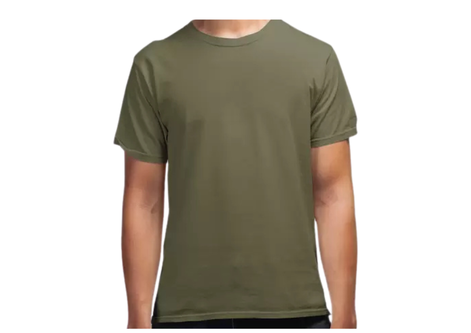 Crew Neck Green Short Sleeve T Shirt