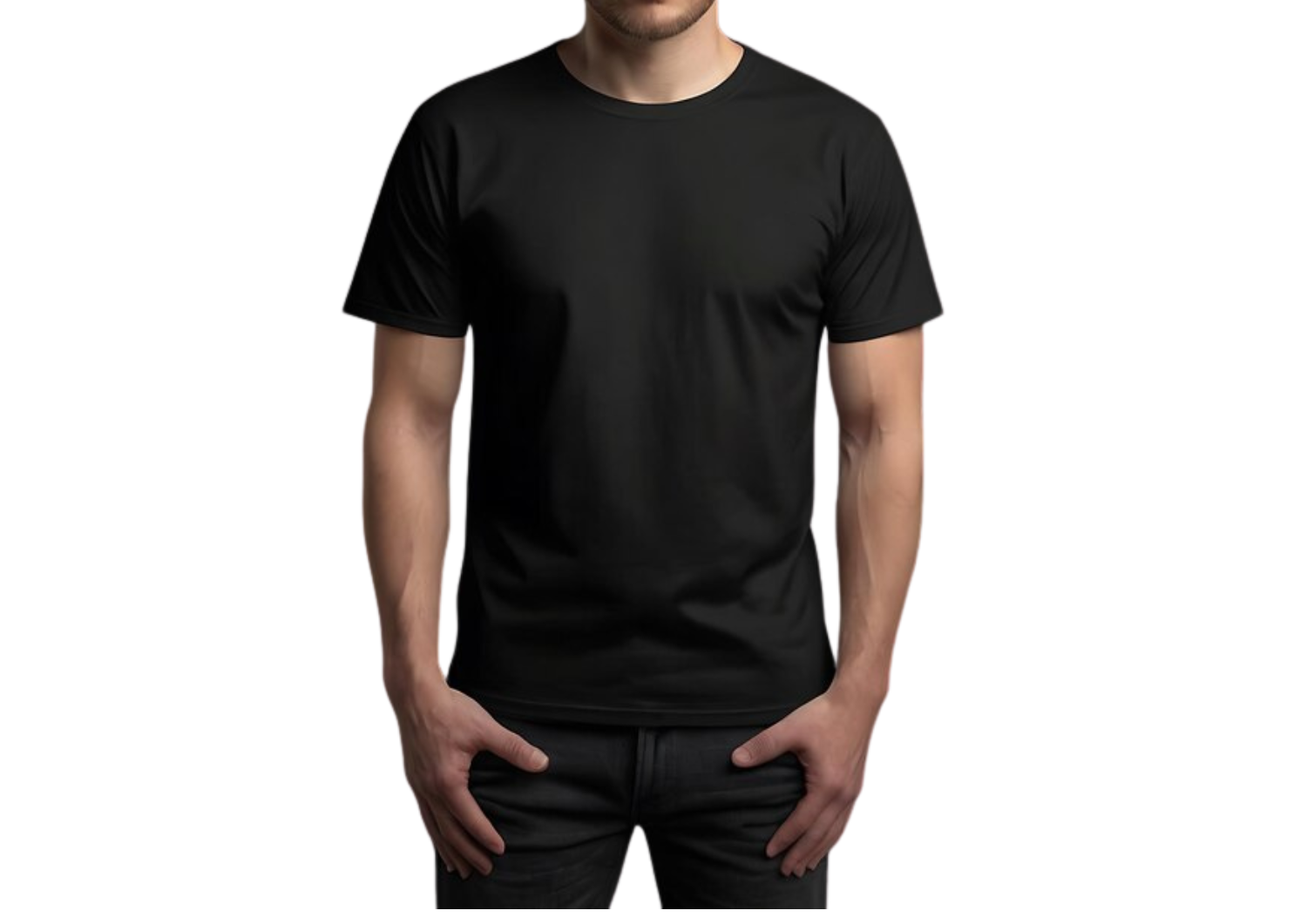 Black Crew Neck - Short Sleeve Crew Neck Black Shirt