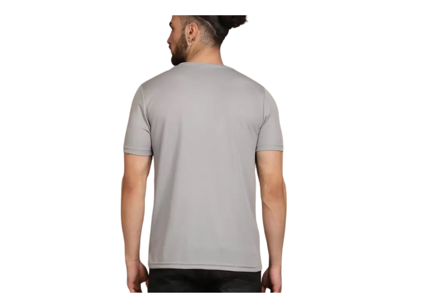 Short Sleeve Henley Gray Shirt