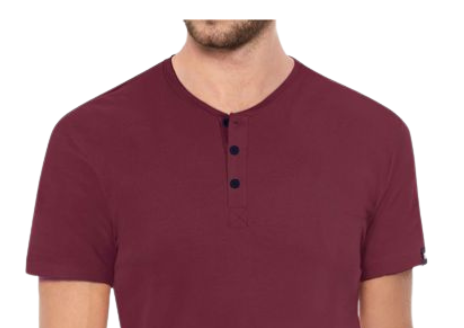 Short Sleeve Henley Red Shirt