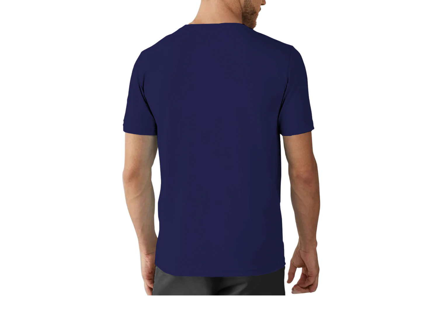 Blue Crew Neck Short Sleeve T Shirt