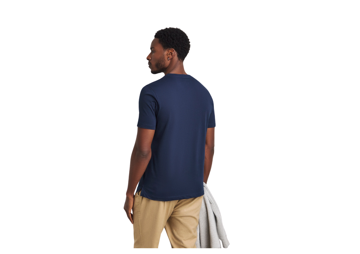 Short Sleeve Henley Blue Shirt