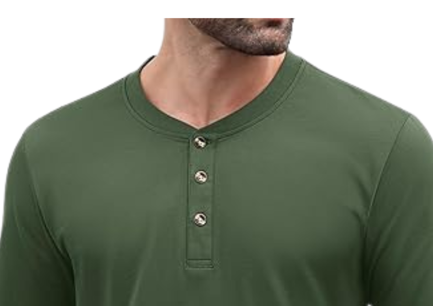 Short Sleeve Henley Green Shirt