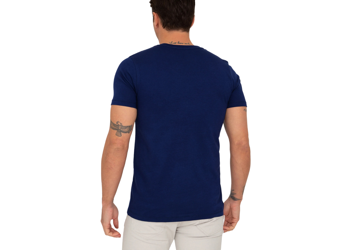 Blue Crew Neck Short Sleeve T Shirt