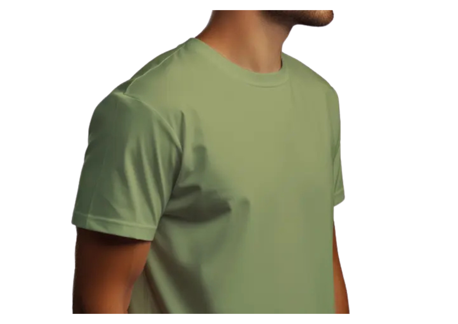 Crew Neck Green Short Sleeve T Shirt