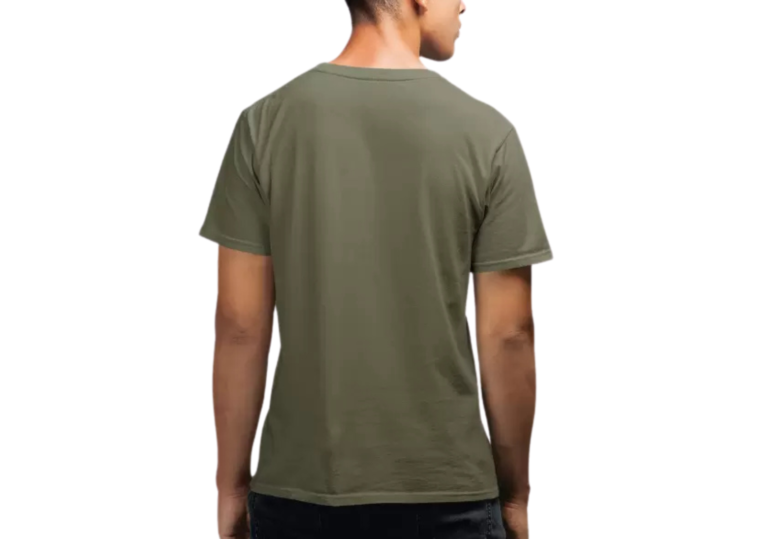 Crew Neck Green Short Sleeve T Shirt