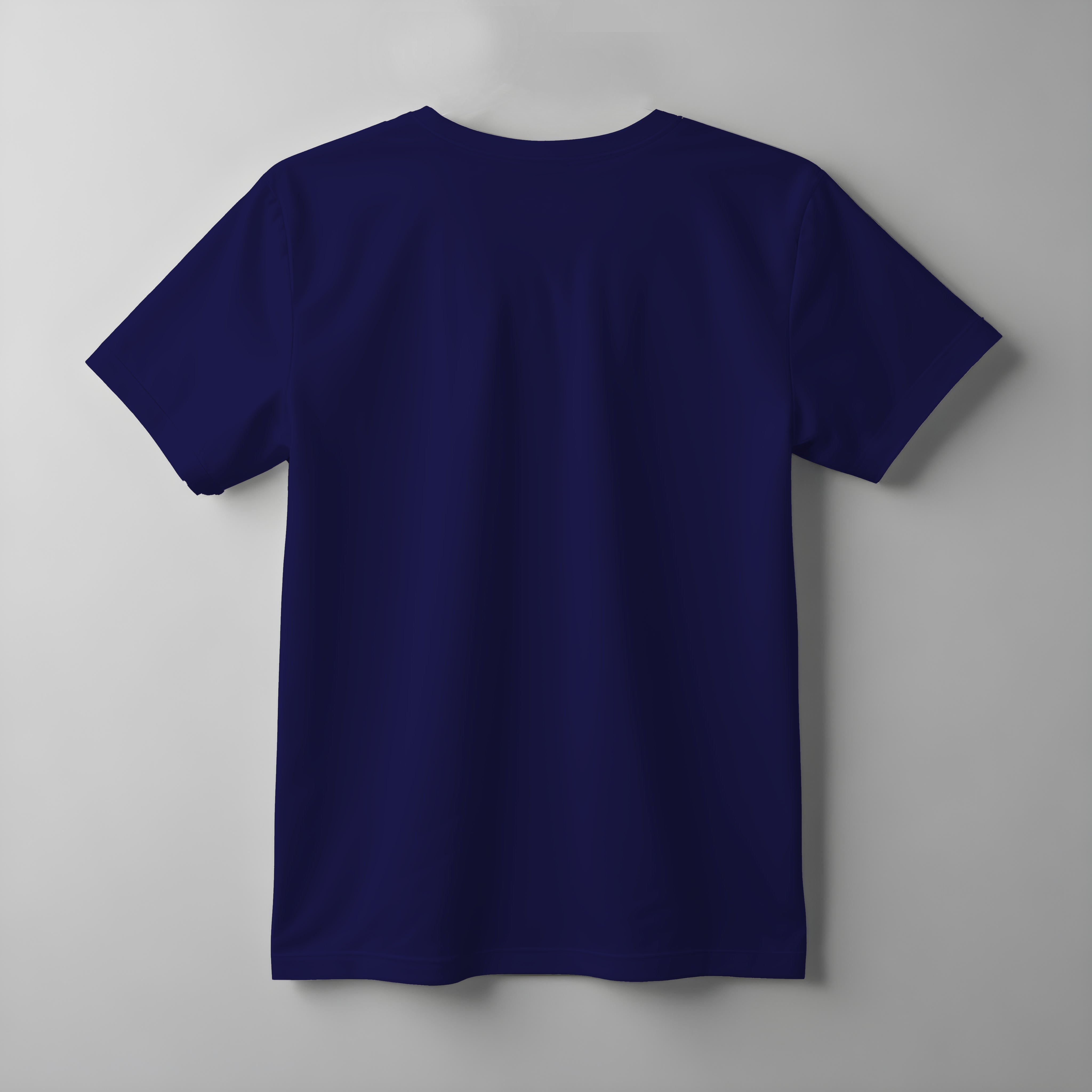 Short Sleeve Crew Neck Blue Shirt