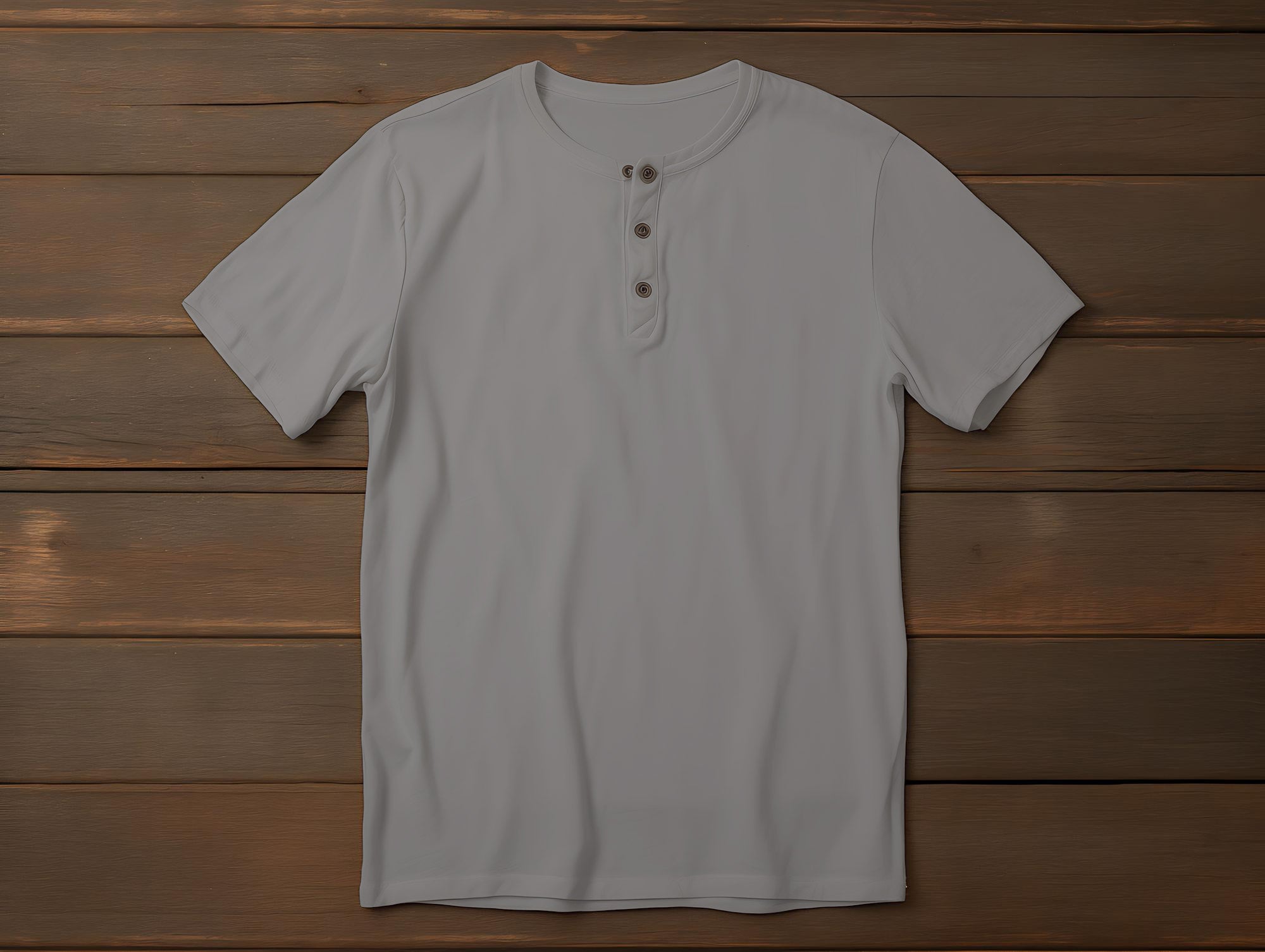 Short Sleeve Henley Gray Shirt