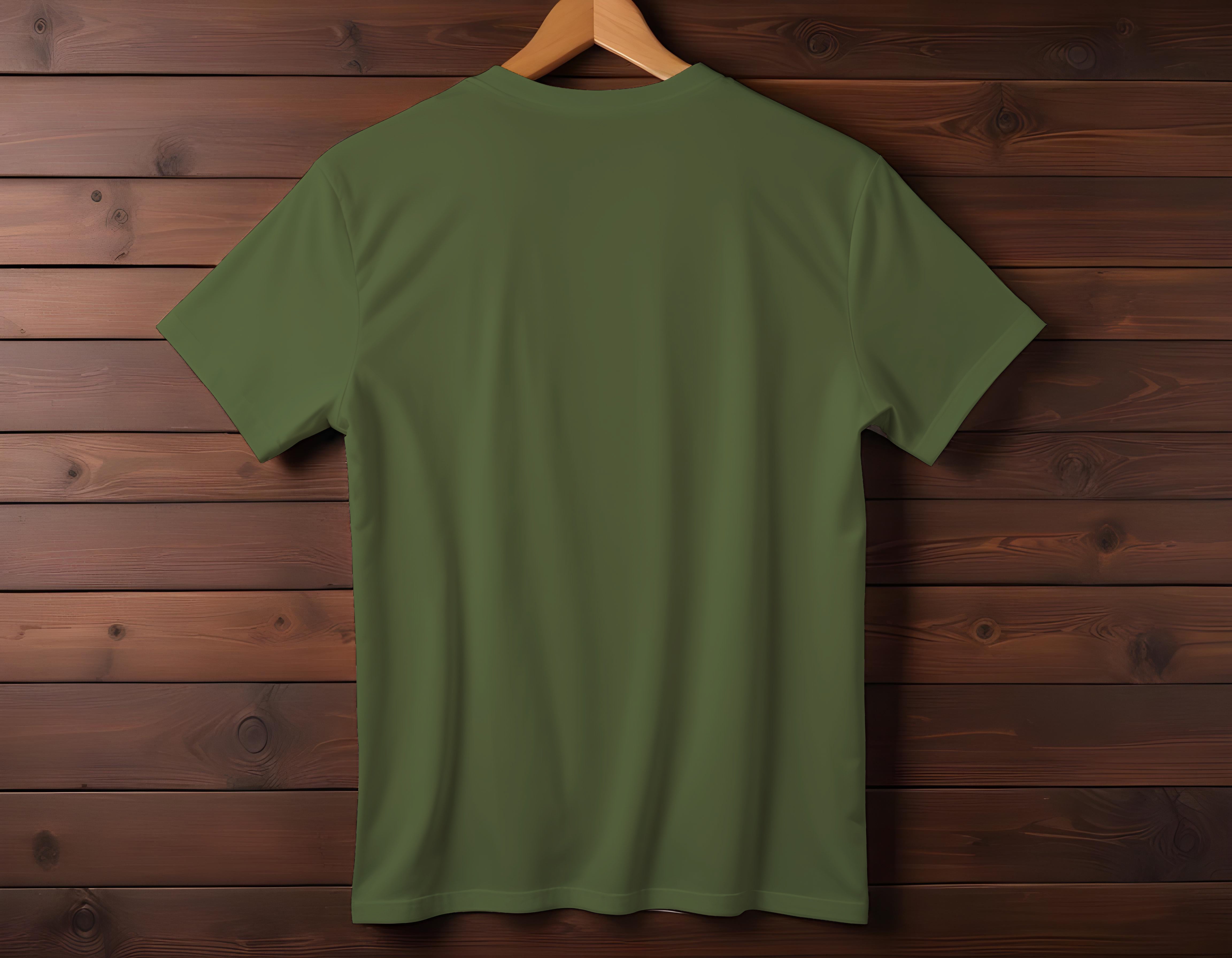 Short Sleeve Henley Green Shirt