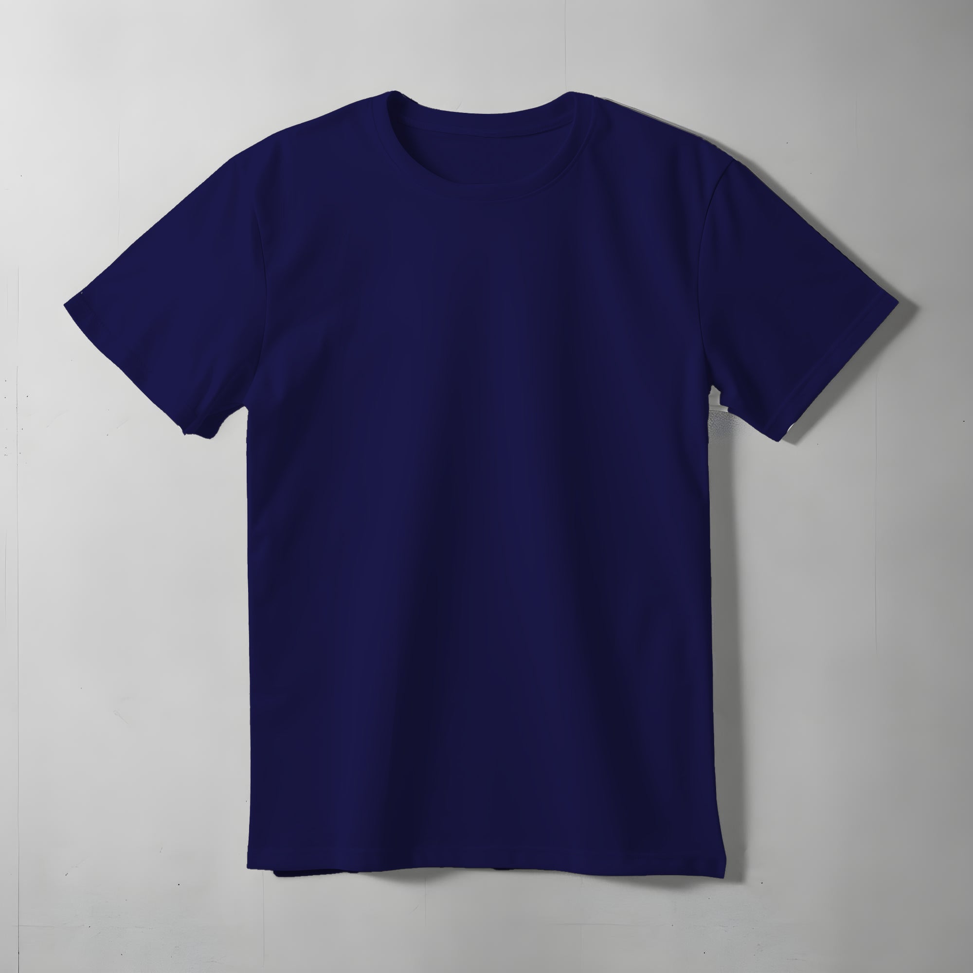 Short Sleeve Crew Neck Blue Shirt