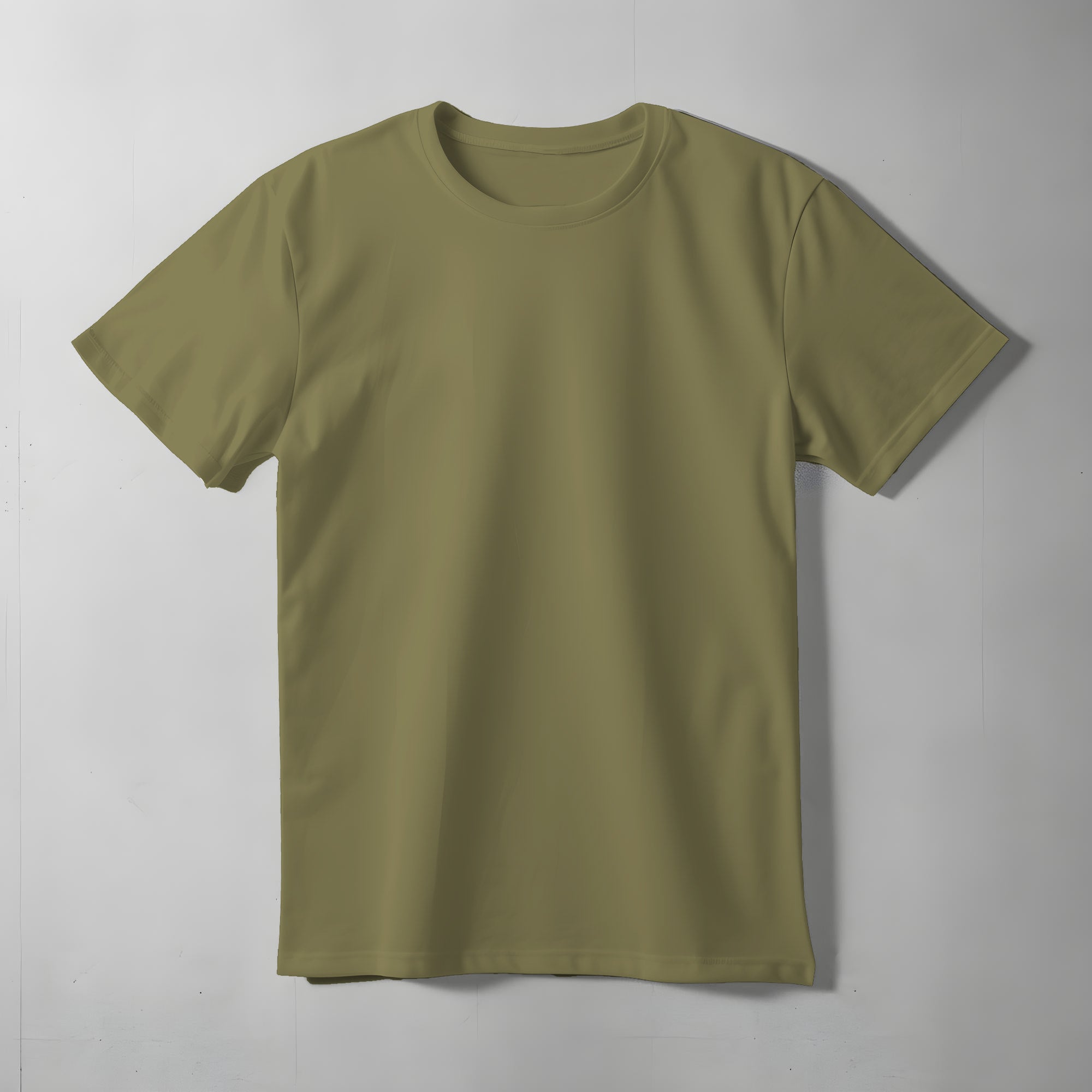 Short Sleeve Crew Neck Green Shirt