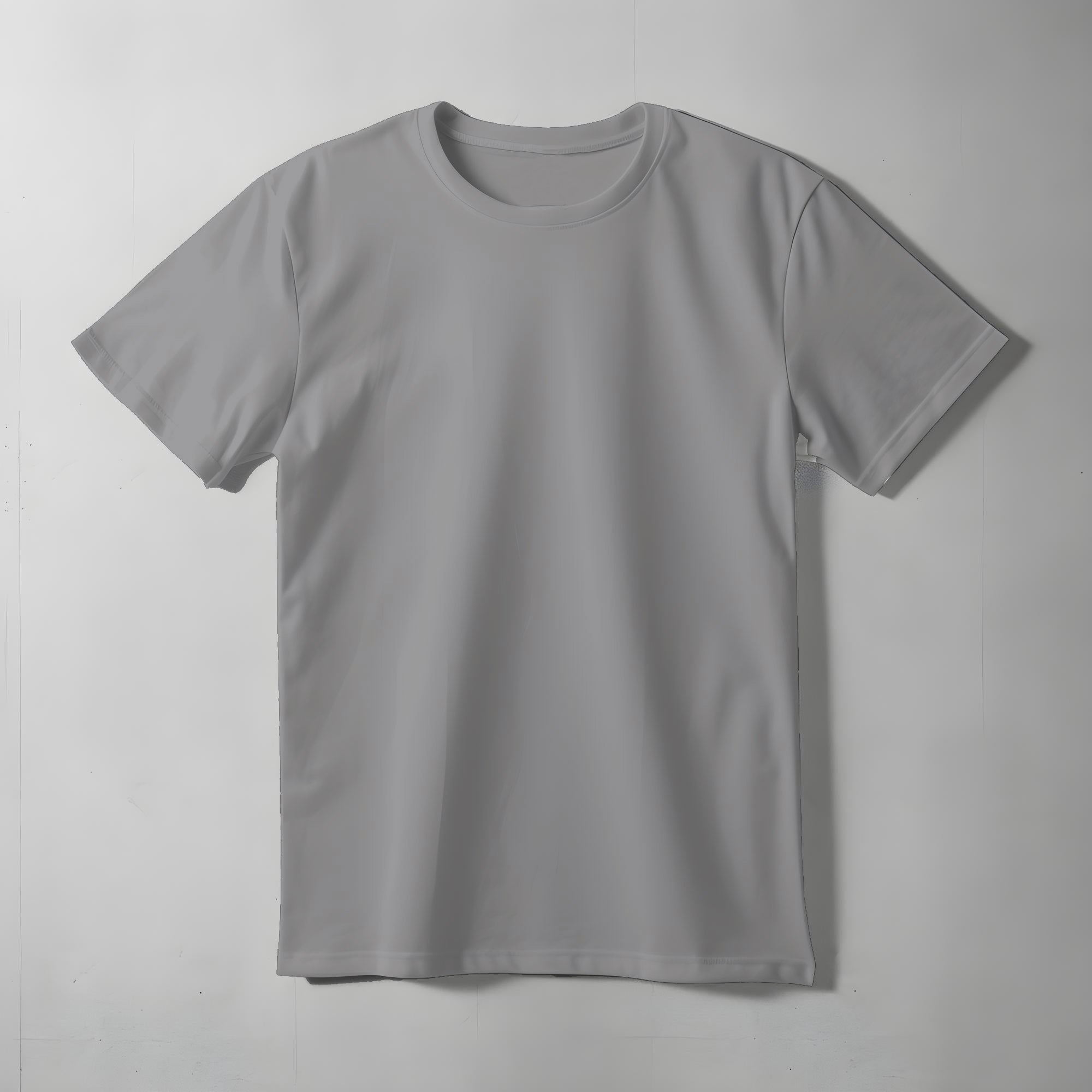 Grey Crew Neck Short Sleeve Crew Neck Shirt