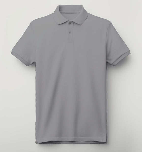 Short Sleeve Polo Sweater - Grey Polo