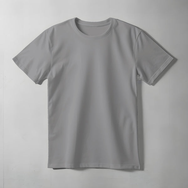 Grey Crew Neck - Short Sleeve Crew Neck Shirt